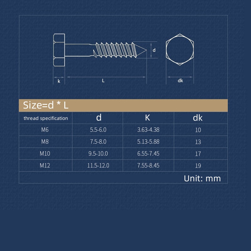 M6 ~ M12 الفولاذ المقاوم للصدأ - مراجعة Deck Screw Stainless وسعره